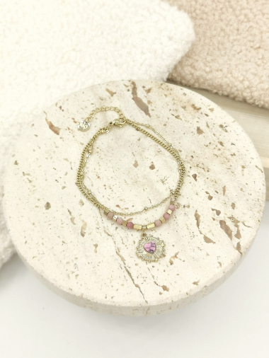 Grossiste MAISON OKAMI - Bracelet en acier inoxydable et pierre naturelle