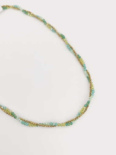 Wholesaler MAISON OKAMI - Stainless steel necklace - crystal bead