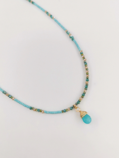 Großhändler MAISON OKAMI - Starre Halskette aus Edelstahl – Kristall