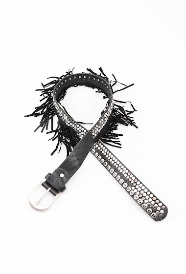 Grossiste MAR&CO Accessoires - ceinture synthétique doublure en cuir avec clous et  strass