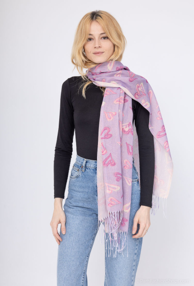 Wholesaler MAR&CO Accessoires - Shiny heart print scarf