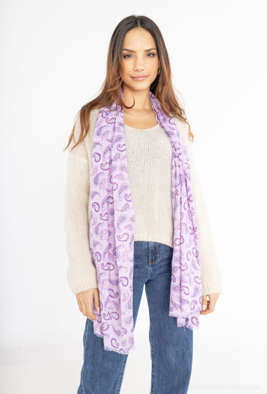 Wholesaler MAR&CO Accessoires - Paisley print scarf with gilding