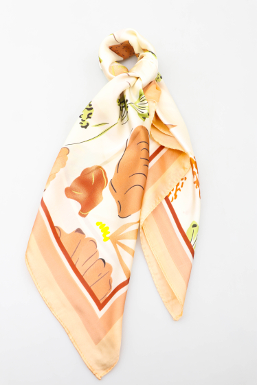 Grossiste MAR&CO Accessoires - foulard carre  soie 70*70cm