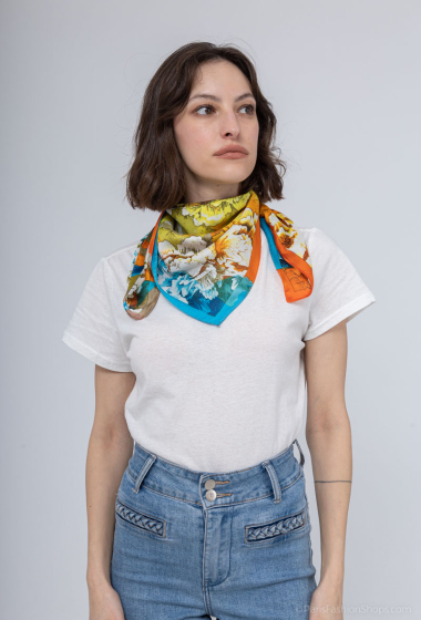 Grossiste MAR&CO Accessoires - foulard carre soie 70*70cm