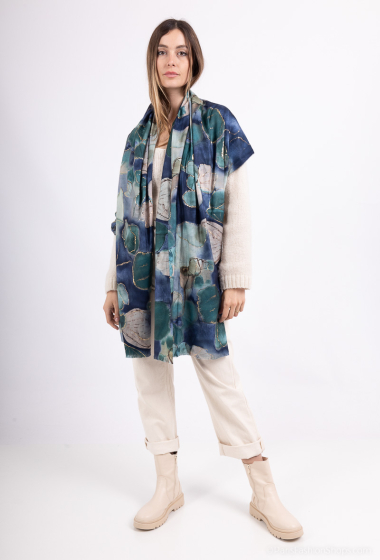 Wholesaler MAR&CO Accessoires - Fancy printed scarf with gilding