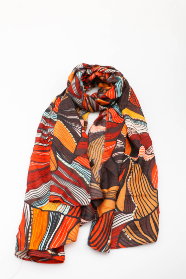 Wholesaler MAR&CO Accessoires - Flower print scarf with gilding