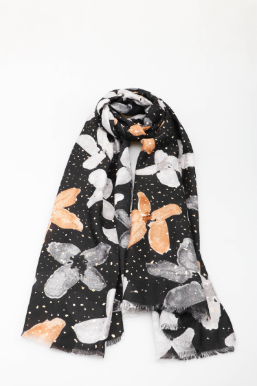 Wholesaler MAR&CO Accessoires - Flower print scarf with gilding