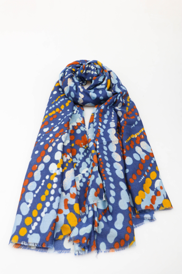 Wholesaler MAR&CO Accessoires - Geometric polka dot print scarf with gilding