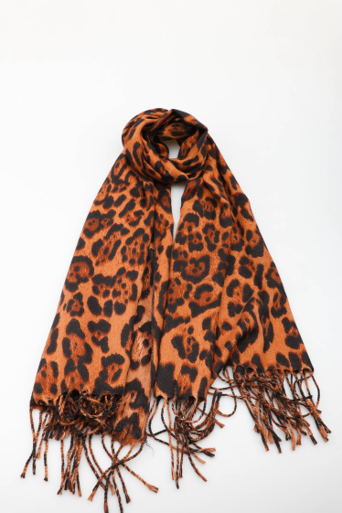 Grossiste MAR&CO Accessoires - Foulard imprimé léopard  brillant