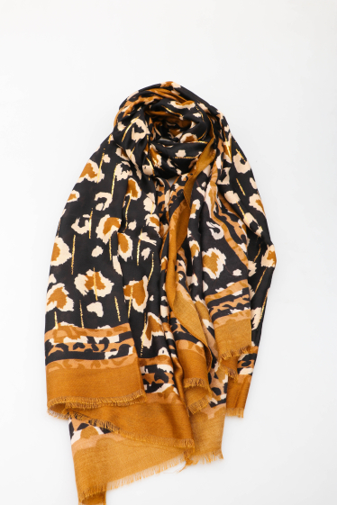 Wholesaler MAR&CO Accessoires - Gold shiny leopard print scarf