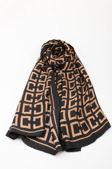 Grossiste MAR&CO Accessoires - Foulard plissé imprimé