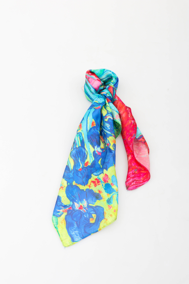 Grossiste MAR&CO Accessoires - foulards carre soie imprimé digital 60*60cm