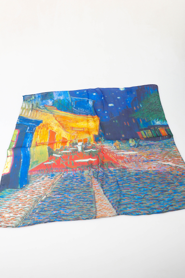 Wholesaler MAR&CO Accessoires - digital printed silk square scarves 60*60cm