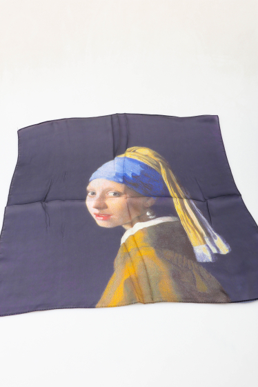 Wholesaler MAR&CO Accessoires - digital printed silk square scarves 60*60cm