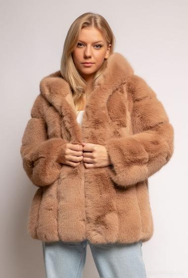Grossiste MAR&CO Accessoires - Manteau en fourrure avec capuche