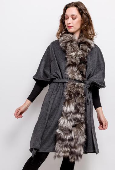 Grossiste MAR&CO Accessoires - Manteau poncho avec ceinture