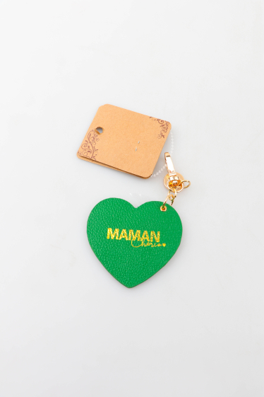 Grossiste MAR&CO Accessoires - porte clés cuir  imprimé "maman chérie"