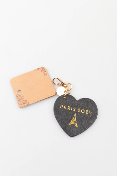 Wholesaler MAR&CO Accessoires - “I love” printed leather key ring