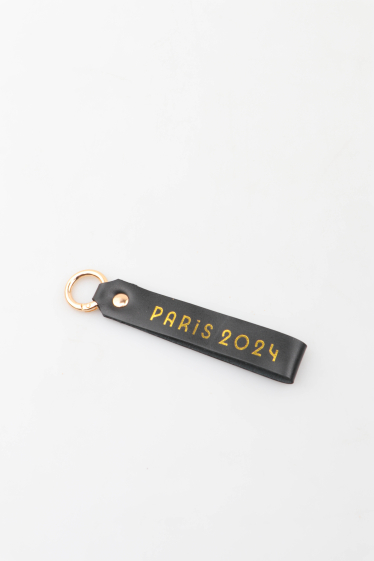 Wholesaler MAR&CO Accessoires - leather key ring printed "paris 2024"