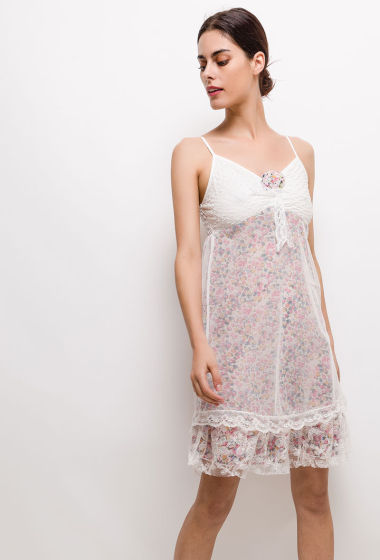 Großhändler MAR&CO Accessoires - Kleid mit Blumendruck