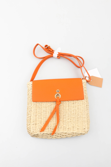 Wholesaler MAR&CO Accessoires - Shoulder bag in woven paper straw on rigid frame