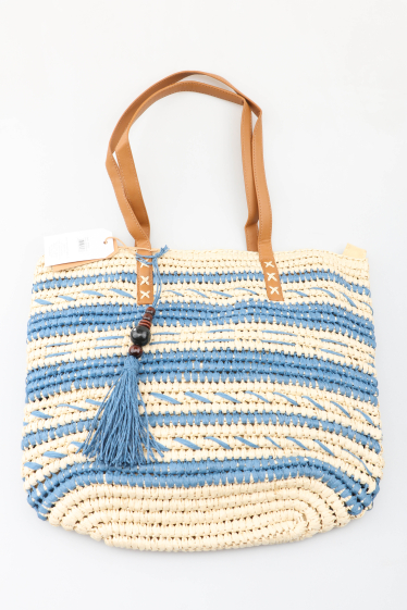 Wholesaler MAR&CO Accessoires - Shoulder tote bag woven beach bag