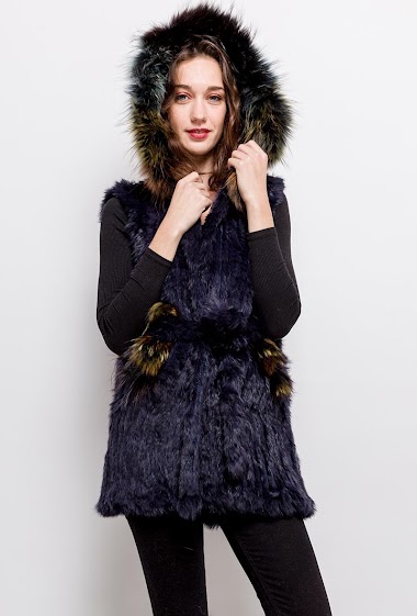 Großhändler MAR&CO Accessoires - Sleeveless real fur jacket