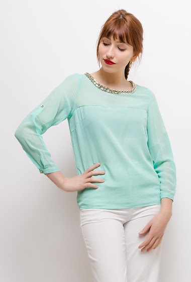 Wholesaler MAR&CO - Blouse with chain collar