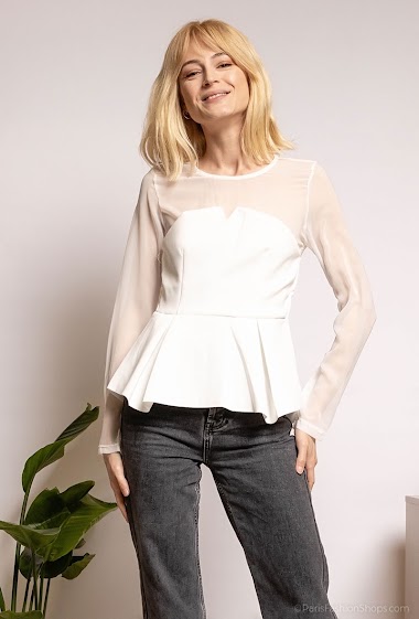 Wholesaler MAR&CO - bi-material blouse