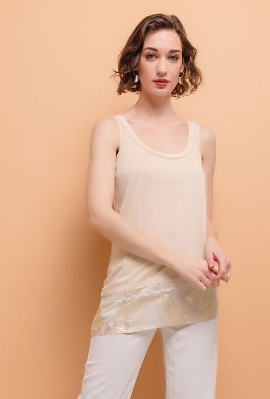 Wholesaler MAR&CO - Tank top with gold borde