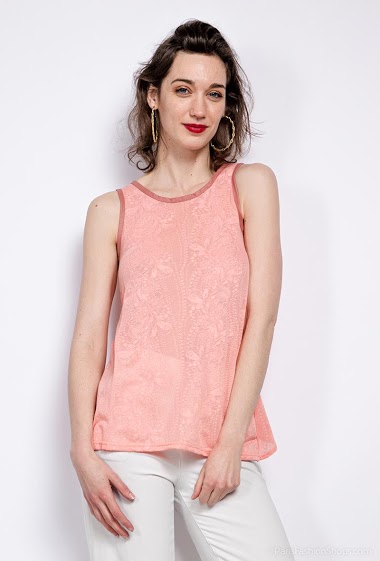 Wholesaler MAR&CO - Tank top with butterfly in sequins