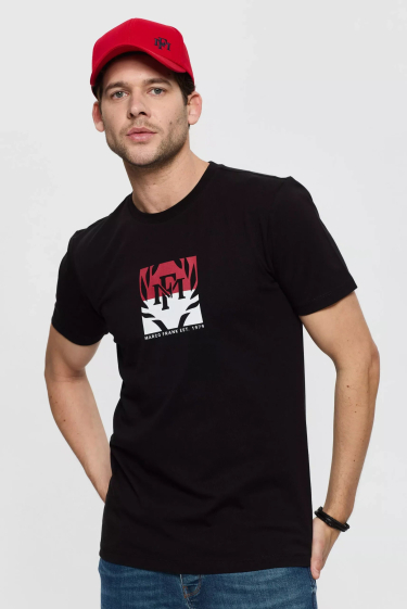 Grossiste Marco Frank - Liam : T-Shirt imprimé logo Bicolore