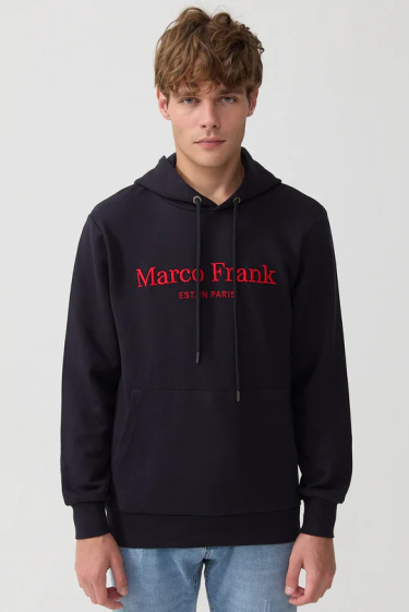 Wholesaler Marco Frank - Hooded sweatshirt embroidered Marco Frank