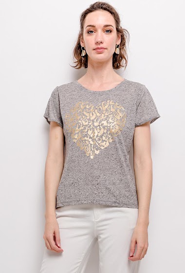 Grossiste MAR&CO - T-shirt avec cœur imprimé
