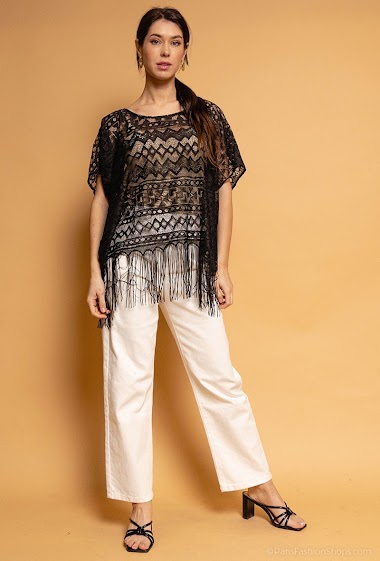 Wholesaler MAR&CO - Lace top with fringe