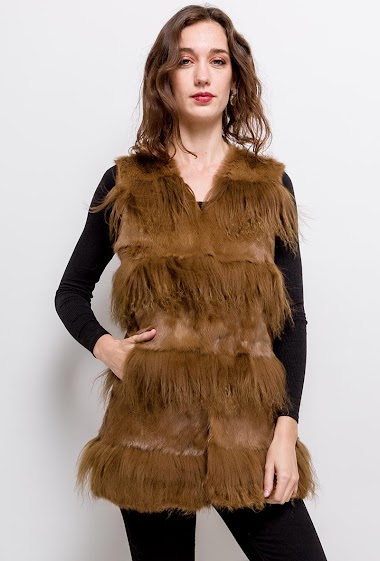 Wholesaler MAR&CO - Sleeveless real fur jacket