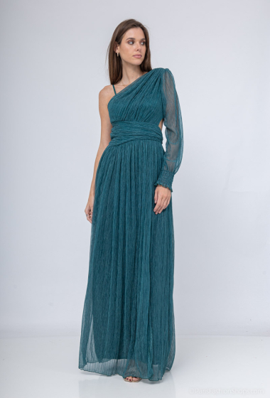 Wholesaler Marie June - Shiny evening dress with sleeves