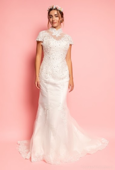 Wholesalers Marie June - Wedding dress with sequins and lace