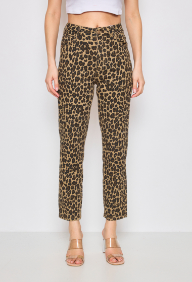 Wholesaler Marivy - Leopard fit mom jeans