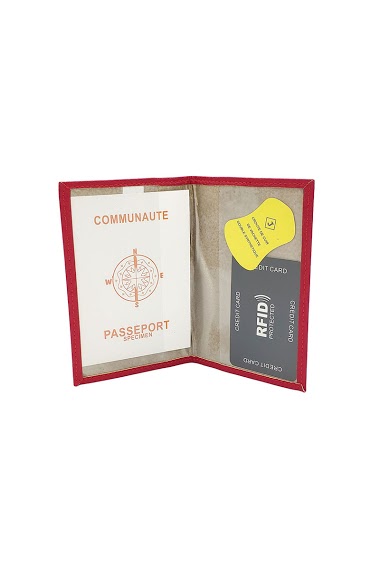 Wholesaler Maromax - Split leather rfid passport case