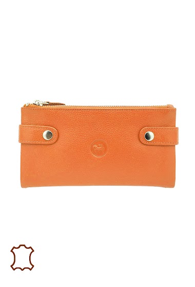 Wholesaler Maromax - Large leather zip coin purse