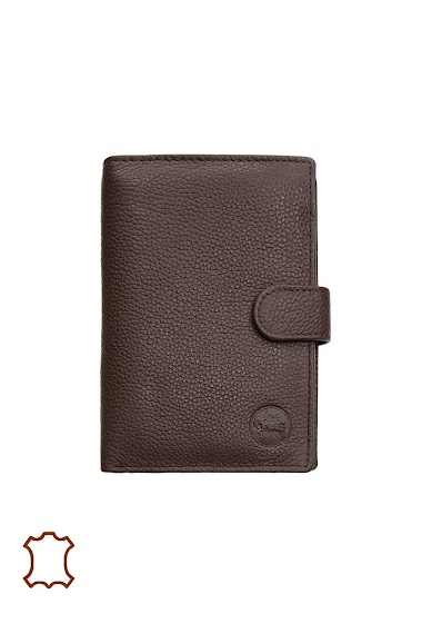 Large leather tab wallet