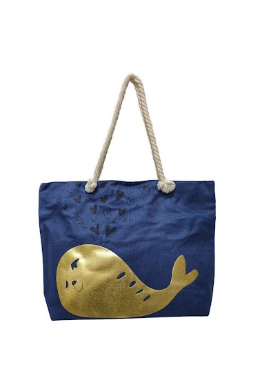 Großhändler Maromax - Large whale cotton bag