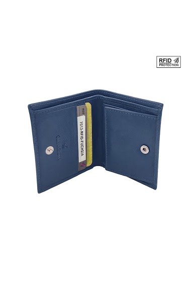 Großhändler Maromax - Kleine RFID-Geldbörse aus Leder