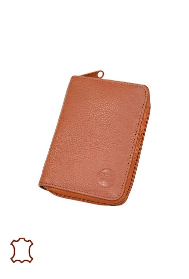Wholesaler Maromax - Small leather zip wallet