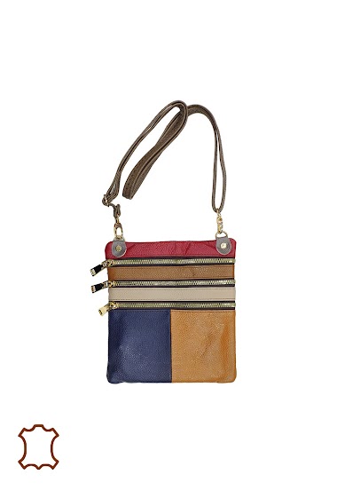 Wholesaler Maromax - Flat leather patchwork pouch