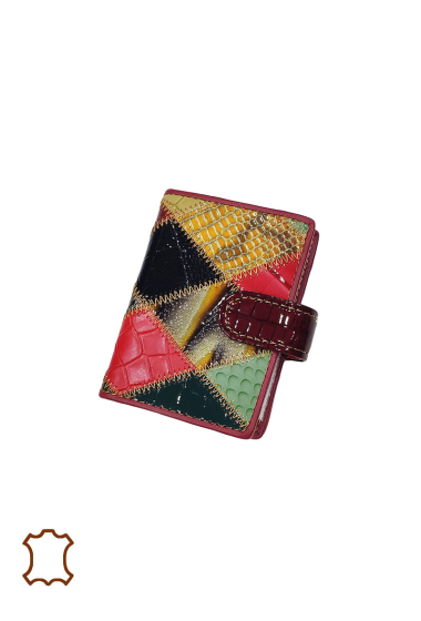 Wholesaler Maromax - Leather patchwork card holder