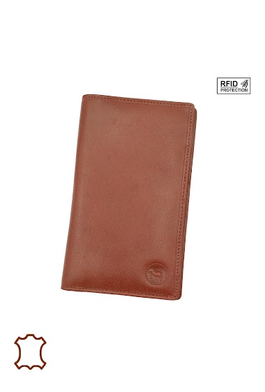 Großhändler Maromax - Short rfid leather checkbook holder