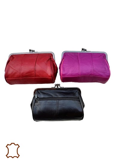 Wholesaler Maromax - Large leather clasp purse