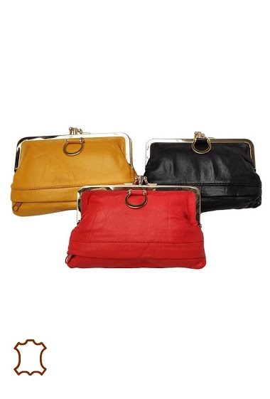 Wholesaler Maromax - Large leather clasp purse
